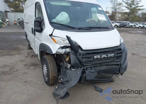 2025 Ram Promaster 2500 Tradesman High Roof 159 Wb W/Pass Seat from USA, damaged, VIN 3C6LRVDG7SE521497